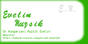 evelin muzsik business card